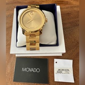 Movado 42mm Yellow Gold Watch